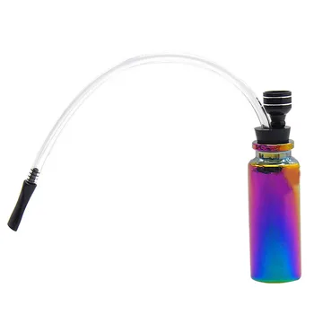 Mini spalvinga kaljanas kaljanas vamzdžių stiklo vandens vamzdis 105MM nešiojamų ilgas cigaretės laikiklis ilgas silikono vamzdis nuimamas ir plaunamas