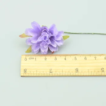 6pcs/daug 3,5 cm Šilko Mini Rose Dirbtinės Gėlės Vadovai Puokštės, Vestuvių Dekoravimas 