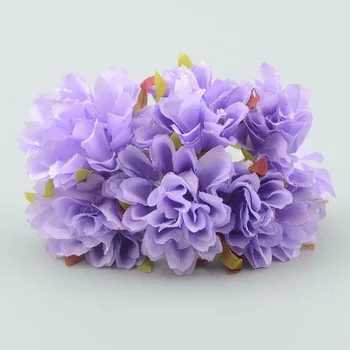 6pcs/daug 3,5 cm Šilko Mini Rose Dirbtinės Gėlės Vadovai Puokštės, Vestuvių Dekoravimas 
