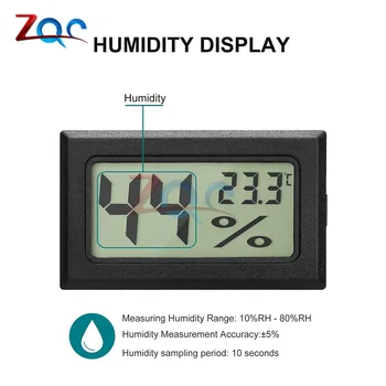 Mini LCD Skaitmeninis Termometras su Drėgmėmačiu Temperatūros Patalpų Patogus Temperatūros Jutiklis Drėgmės Matuoklis Daviklis Priemonių Kabelis