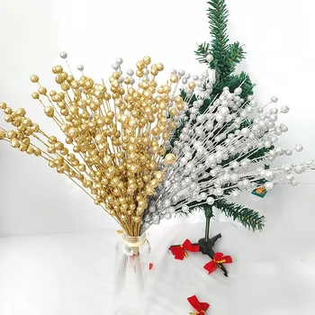 Dirbtinis Putų Pistacijų Modeliavimas Netikrą Gėlių Kalėdų Aukso Blizgučiai Apdailos Namų Poli Plastikinių Gėlių