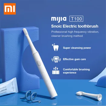 Originalus Xiaomi Mijia T100 Mi Smart Elektros dantų šepetėlį 46g 2 Greitis Xiaomi Sonic dantų šepetėlį Balinimo priemonės, Burnos Priežiūros Zonoje Priminimas