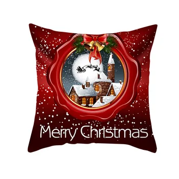 Kalėdų Pagalvėlė Padengti Aukso Santa Linksmų Kalėdų Dekoratyvinis Sofos Pagalvėlių Užvalkalai 45x45 Poliesteris Namų Dekoro Pillowcover