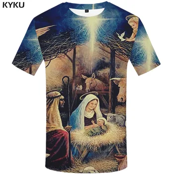 KYKU Prekės Angelas marškinėliai Vyrams Faraonas T-shirts 3d Gyvūnų Tshirts Atsitiktinis Retro Juokinga T shirts Puikus Anime Drabužius Vyrų Drabužiai.
