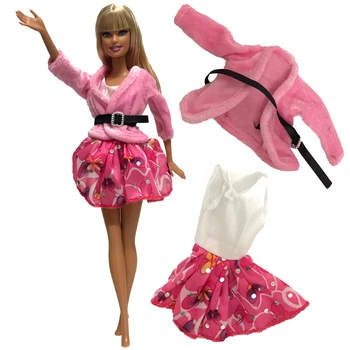 NK Derinys Stiliaus Lėlės Mados Kailis Mielas, rankų darbo liemenė kostiumas Atsitiktinis Kelnės Drabužius Pižama Barbie Lėlės Vaikų Mergaičių'Gift JJ