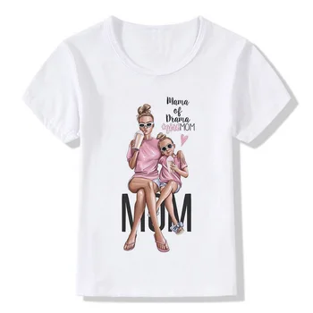 ZZSYKD Vasaros Super Mama Baby Girl Marškinėlius 