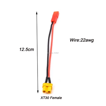 22AWG XT30U XT60 XT60H T-plug Male / Female Jungtis į DĻSV prijunkite įkroviklio adapteris LiPo Baterijos Modelis Įkrovimo Konverteris Švino