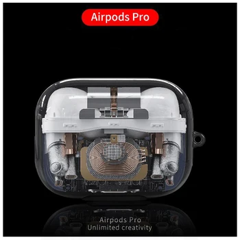 Prabanga 3D technologija Ausinės Atveju AirPods 1 2 3 Pro Įkrovimo Lauke Minkšto Silikono Ausinių Apsaugos Atveju AirPods Pro