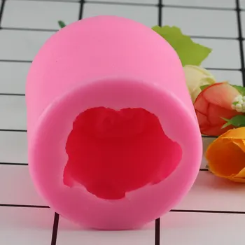 Mujiang 3D Rožių Žiedų Silikono Formų Muilas Žvakė Minkštas Formos Saldainiai, Šokoladas Gumpaste Ledų Molio Tortas Dekoravimo Įrankiai