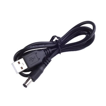 Nuolatinės SROVĖS Elektros Kištukas, USB Konvertuoti 5.5*2.5 mm/DC 5.5x2.5 Baltas Juodas L Formos, stačiu Kampu Lizdas Su Laido Jungtis USB Kabelis