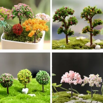 Micro Kraštovaizdžio Bonsai Augalų Mini Medis Terariumai Figūrėlės Sodo Miniatiūriniai Dervos Amatų Namų, Sodo Puošmena