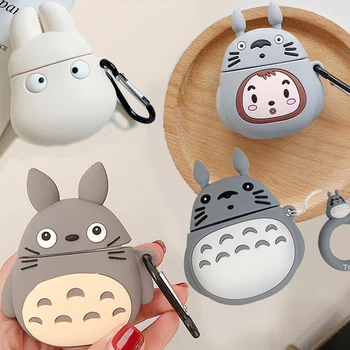 Už Airpods 1 3D Mielas Kawaii Japonų Anime ir Animacinių filmų Totoro Atveju 