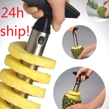 1Pc Nerūdijančio Plieno Lengva naudoti Ananasų Skustukas Priedai Ananasų Pjaustyklės Vaisių Cutter Corer Slicer Virtuvės Įrankiai