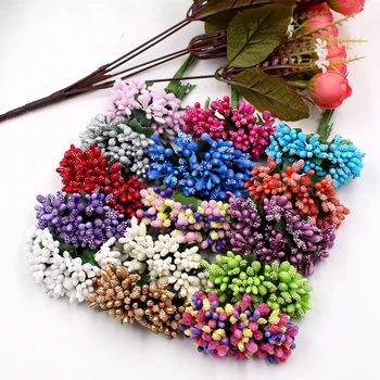 12PCS/daug Mulberry Dirbtinių Gėlių Stamen Cukraus Lapų Vestuvių Namų Dekoro 