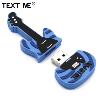 TEKSTAS MAN USB Animacinių filmų usb 2.0 Muzikos instrumentUSB flash drive pen drive 4GB 8GB 16GB 32GB memory Stick