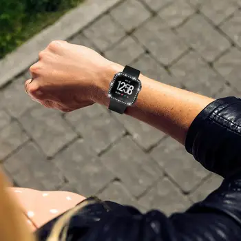 Ultra-plonas PC Žiūrėti Atveju Padengti Fitbit Atvirkščiai screen protector, Visišką Apsaugą nešiojami prietaisai Smartwatch Raštas