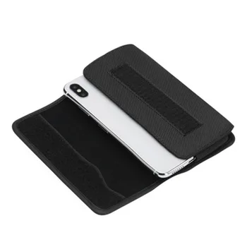 Universalus Telefono Dėklas Case For iPhone 4 5 6 6S 7 8 Plus X XS Max XR 12 11 Pro Max Padengti Flip Dėklas Diržas Oksfordo Audinio Juosmens Krepšys