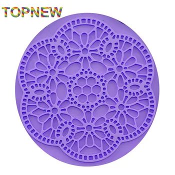 Karšto Dia 9.8 CM nėrinių silikono formos torto formos gėlių nėrinių minkštas tortas dekoravimo priemonės 