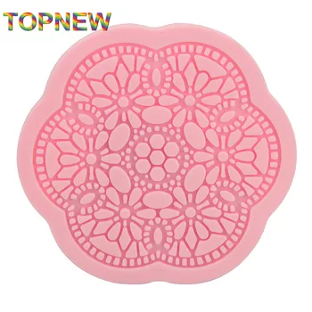 Karšto Dia 9.8 CM nėrinių silikono formos torto formos gėlių nėrinių minkštas tortas dekoravimo priemonės 