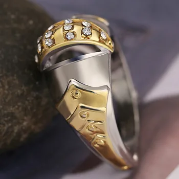 USTAR Punk Geometrinis Mechaninė Vyrų Žiedai, aukso/sidabro spalva piršto žiedai vyrams, papuošalai, vyrų anel šalis