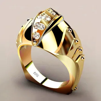 USTAR Punk Geometrinis Mechaninė Vyrų Žiedai, aukso/sidabro spalva piršto žiedai vyrams, papuošalai, vyrų anel šalis