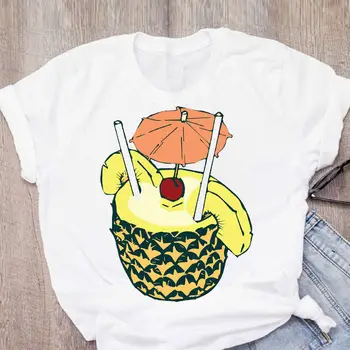 Marškinėliai moteriška grafinis arbūzų, ananasų spausdinti vaisių trumparankoviai vasaros ponios viršų T-shirt moterims, T-shirt Harajuku T-shirt