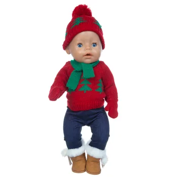2020 Naują Kalėdų džemperis Lėlės Drabužiai Tinka 18inch/43cm gimęs kūdikis Lėlės drabužiai atgimsta Lėlės Priedai