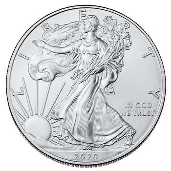 2020 m. Amerikiečių Laisvės Statula Erelio Moneta Sidabro padengtą Proginę Monetą 40mm x 3mm Surinkimo Bew Dovana, Namų Puošybai