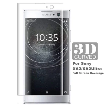 Grūdintas Stiklas 3D Išlenkti Filmų Dangtis Sony Xperia XA2 Full Screen Protector XA2 Ultra Stiklo H3113 H4213 Apsauginės Plėvelės