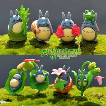 8PCS Moss micro-kraštovaizdžio švytuoklės Totoro lėlės kraštovaizdžio dekoracijas, Miniatiūrinių Sodų miniatiūriniai