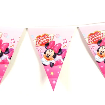 12flags/set 3M Minnie Mouse Animacinių filmų Tema Reklama Starta Šaligatvio Vaikai Naudai Laimingas Gimtadienio Prekių Apdaila