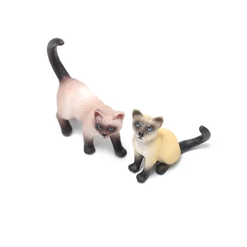 1PC Plastiko Pasakų Sodas Lėlė Mini Pet Modelis Miniatiūrinės Statulėlės Katė Modeliavimas Gyvūnų 