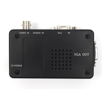 1PCS BNC VGA Konverteris Composite SVIDEO VGA Video Konverteris VGA Out Adapteris Skaitmeninės Dėžutė Dėžutė SU nuolatinės SROVĖS KABELIS