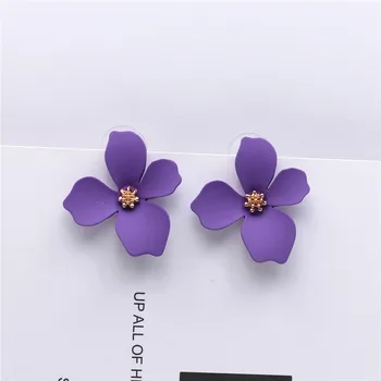 Naujas dizainas saldus papuošalai dažų purkštuvu poveikis stud auskarai su gėlių auskarai Pareiškimą, auskarai Mergaitėms, dovana moteriai
