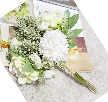 1 pluoštas Vestuvių Derinys, Nuotakos puokštė Bridesmaid valdos gėlės, dirbtinės gėlės, namų ūkio produktai, namų dekoro užrašų knygelė