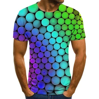 Vasaros marškinėliai 3D 3D Sukama Mados Vyrų ir Moterų 3D marškinėliai trumpomis Rankovėmis Hip-Hop Harajuku Mielas marškinėliai Juokinga T-shirt