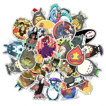 50pcs Anime, Manga Hayao Miyazaki Animacinį Lipdukai Mobilųjį Telefoną, Nešiojamąjį kompiuterį Bagažo Lagaminas Gitara Riedlentė Lipdukai Lipdukas