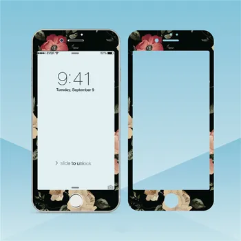 Gėlės Lovely Grūdintas Stiklas iPhone XS MAX XR 6s 8 7plus Screen Protector, Minkštas Kraštas Apsauginė Plėvelė iPhone 11 Pro Max