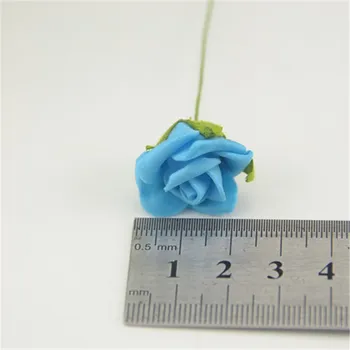 100vnt/daug Pigūs Mini 2cm Dirbtinės Gėlės PE Putos, Rožių Puokštės, Vestuvių Dekoravimas 