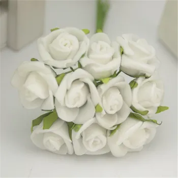100vnt/daug Pigūs Mini 2cm Dirbtinės Gėlės PE Putos, Rožių Puokštės, Vestuvių Dekoravimas 
