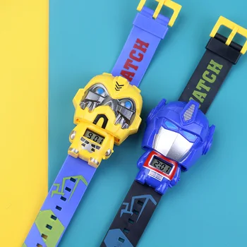 Nauja Elektroninė vaikiškų Žiūrėti Berniukai Teleskopinis Deformacijos Robotas Vaikai Laikrodžiai Mergaitėms Studentų Laikrodį Dovanų reloj infantil