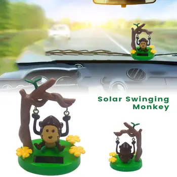 1Pcs Saulės energija Varomas Šokių Mielas Gyvūnų, Supasi Animacinis Beždžionė Žaislas Automobilis Optikos Reikmenys, Automobilių Puošimas Vaikams, Žaislų, Dovanų