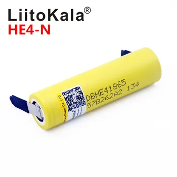 LiitoKala Originalus 18650 he4 3,6 V Baterijos 2500mAh 20A 35A didelio nutekėjimo HE4 18650 baterija įrankiai +PASIDARYK pats Nikelio