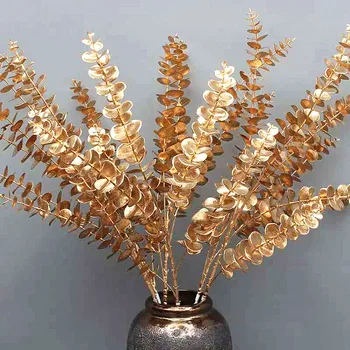 105cm Dirbtinis Golden Palm Augalai Plastiko Vestuvių Lapai 