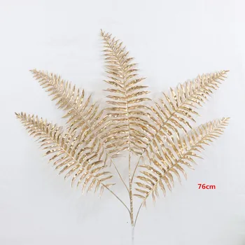 105cm Dirbtinis Golden Palm Augalai Plastiko Vestuvių Lapai 