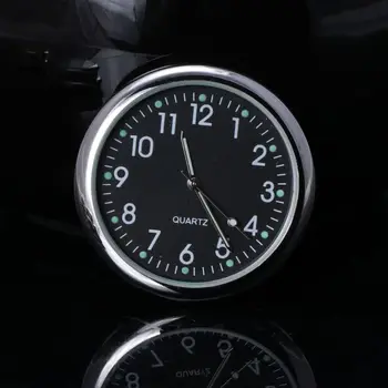 Universalus apvalus Automobilių Laikrodis Klijuoti Ant Elektroninių Žiūrėti prietaisų Skydelio Noctilucent Dekoracija SUV Automobiliai