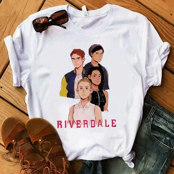 Amerikos TV serialas riverdale moterys T-shirt slėnis miesto nukentėjo TV serialas riverdale lady spausdinti marškinėliai