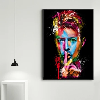 David Bowie Legendinio Pop Muzikos Dainininkė Labai Žvaigždžių Plakatų ir grafikos Paveikslai Tapyba Cuadros Sienos paveiksl Kambarį Dekoro