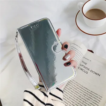 Veidrodis China Apversti Telefoną Atveju na dėl Huawei Honor 10i 8S 8A 10 20 P40 30 lite Pro Y5 Y6 P Smart 2019 Odos Piniginės 