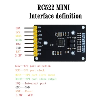 MINI RFID modulis RC522 Rinkiniai S50 13.56 Mhz 6cm Su Žymas SPI Rašyti ir Skaityti dėl minėto sprendimo arduino uno 2560
